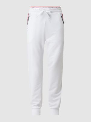 Spodnie sportowe Moschino Swim + Underwear białe