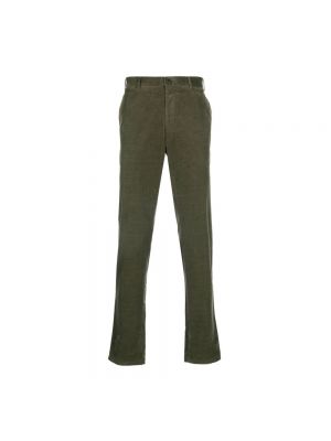 Spodnie slim fit Canali zielone