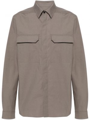 Bavlnená košeľa Rick Owens sivá