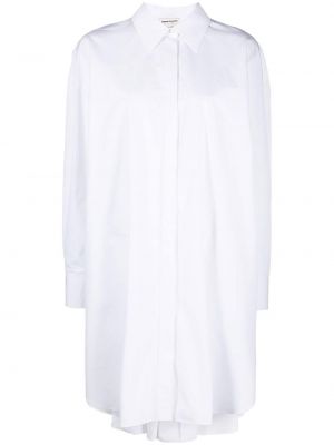 Plisuotas marškininė suknelė Alexander Mcqueen balta