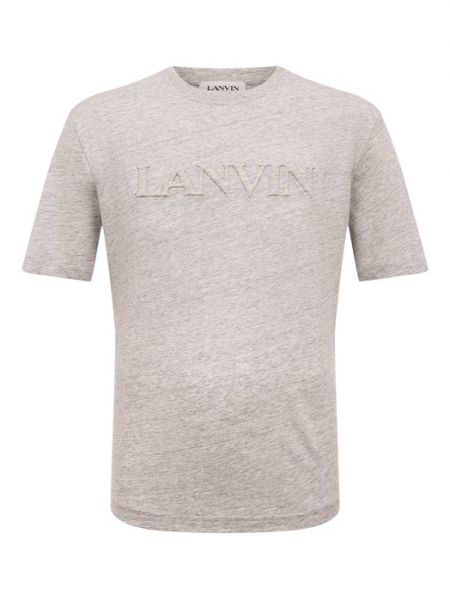 Хлопковая футболка Lanvin серая