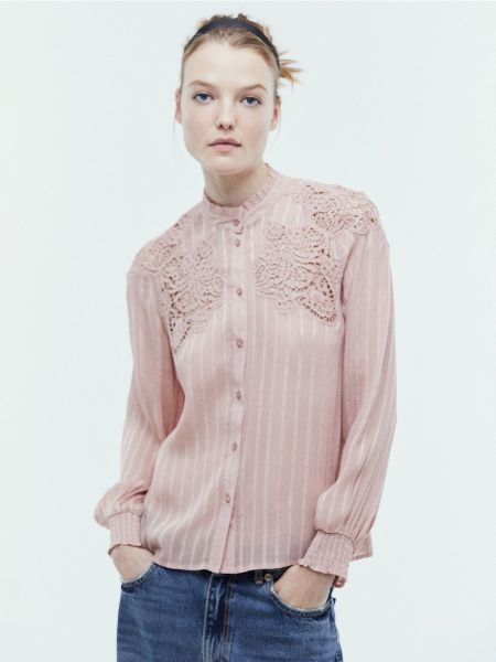 Camisa con apliques Sfera rosa