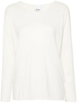 Pull en tricot avec manches longues Allude blanc