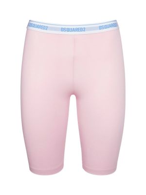Pantaloni scurți pentru ciclism din bumbac din jerseu Dsquared2 roz
