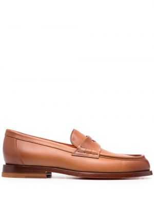Pantofi loafer din piele Santoni maro