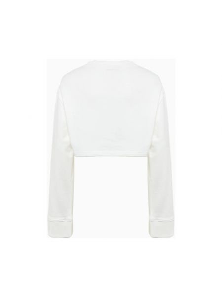Sweatshirt mit rundhalsausschnitt ausgestellt Courreges weiß