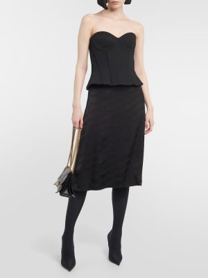 Midi sukňa Balenciaga čierna