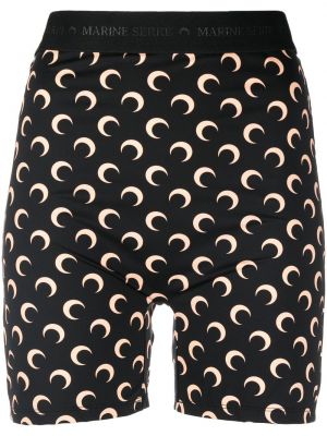 Biciklističke kratke hlače s printom Marine Serre crna
