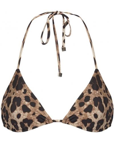 Džersis raštuotas bikinis leopardinis Dolce & Gabbana