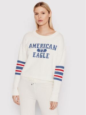 Пуловер American Eagle бяло