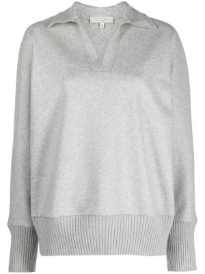 Woll pullover mit v-ausschnitt Antonelli grau