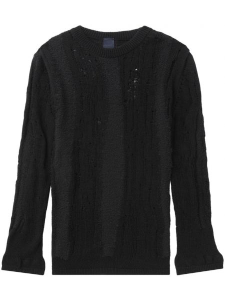 Sweter z przetarciami Juun.j czarny