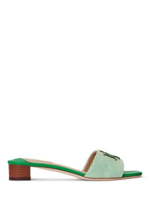 Кожаные сандалии Ralph Lauren зеленые