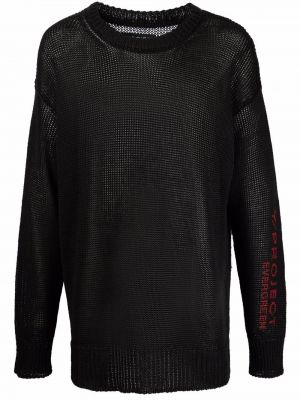Мрежест пуловер Y Project черно