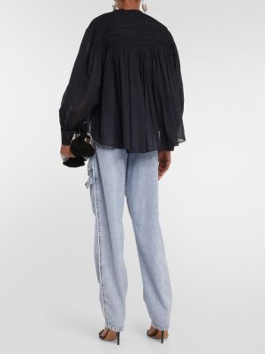 Blusa de algodón oversized Marant Etoile negro