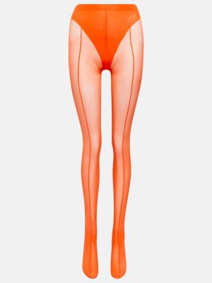 Hlačne nogavice Wolford oranžna