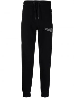 Spodnie sportowe bawełniane Karl Lagerfeld czarne