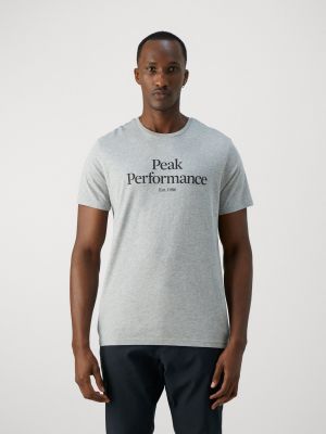 Меланжевая футболка с принтом Peak Performance