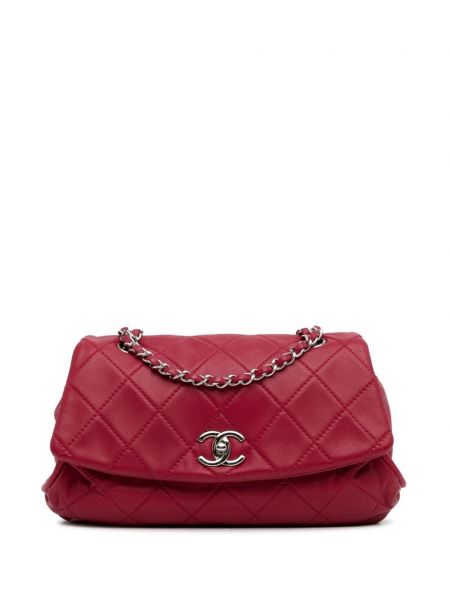 Prošívaná kabelka Chanel Pre-owned červená