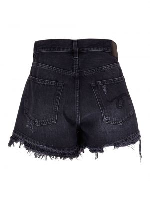 Asymmetrische jeans shorts R13 schwarz