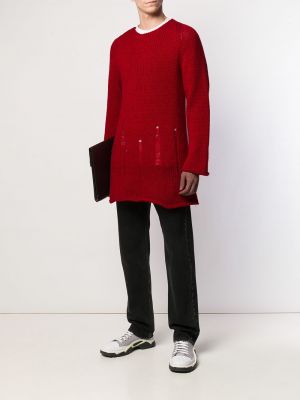 Megztinis oversize Comme Des Garçons Pre-owned raudona