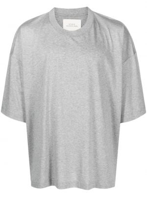Oversized bavlněné tričko Studio Nicholson šedé
