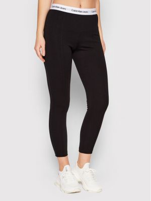 Tamprės slim fit Calvin Klein Jeans juoda