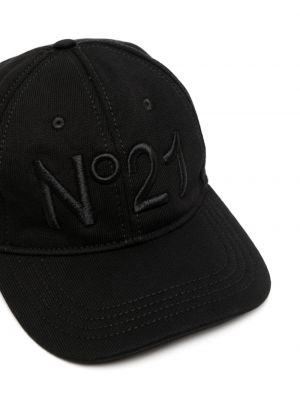 Haftowana czapka z daszkiem N°21 czarna