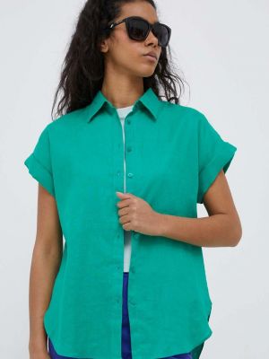 Ленена риза Lauren Ralph Lauren зелено