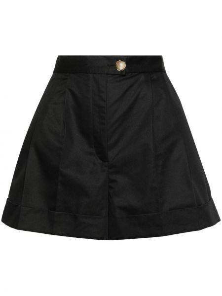 Shorts en coton plissées Sandro noir