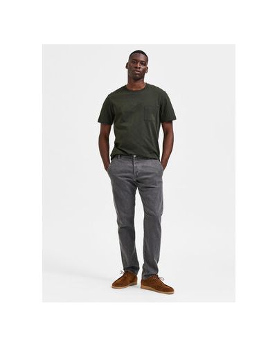 Priliehavé džínsy s rovným strihom Selected Homme sivá