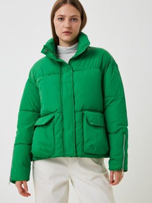 Утепленная демисезонная куртка Moki зеленая