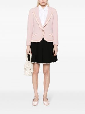 Tvídové vlněné sako Christian Dior Pre-owned růžové