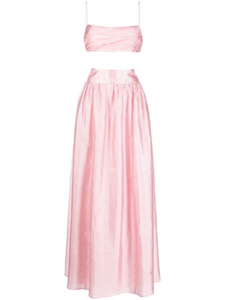Коктейлна рокля Reformation розово