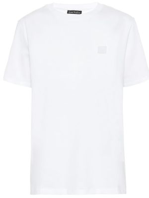 Bavlněné tričko jersey Acne Studios bílé