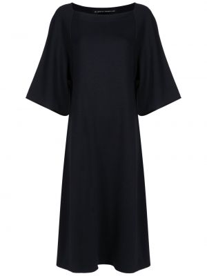 Midi šaty s trojštvrťovými rukávmi Gloria Coelho čierna