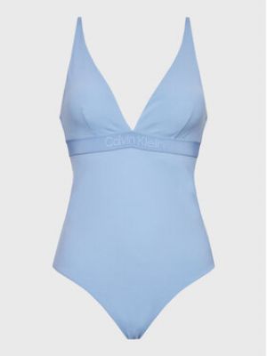 Stroj kąpielowy jednoczęściowy Calvin Klein Swimwear niebieski
