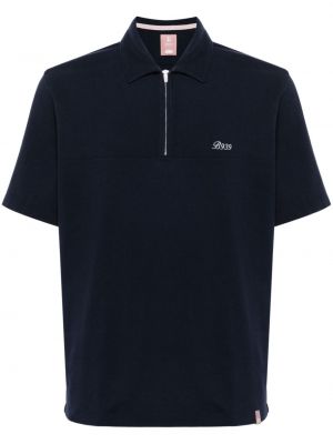 Polo brodé Boggi Milano bleu