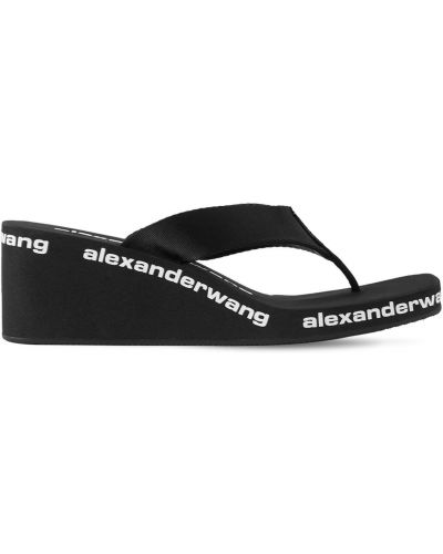 Kalhotky string z nylonu Alexander Wang černé
