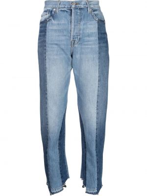 Høy midje tapered fit jeans Frame blå