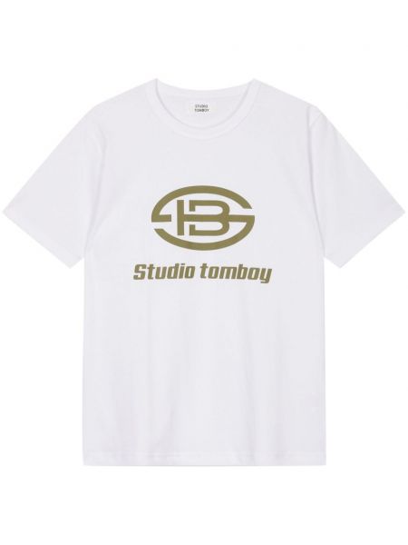 T-shirt à imprimé Studio Tomboy blanc