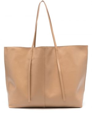 Leder shopper handtasche By Malene Birger beige