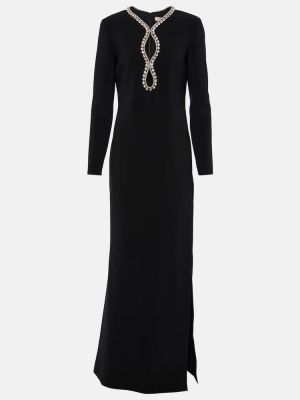 Robe longue à imprimé Elie Saab noir