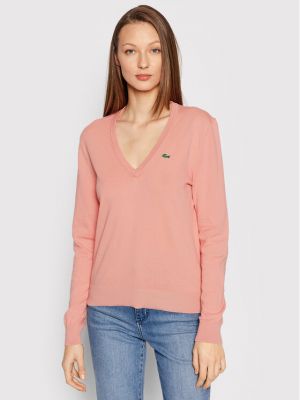 Пуловер Lacoste розово