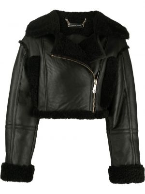 Kožna jakna Philipp Plein crna