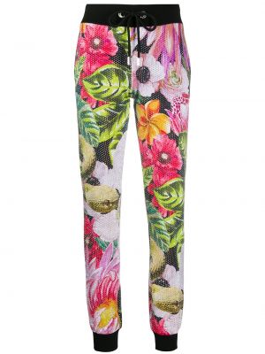 Pantalones de chándal de flores Philipp Plein negro
