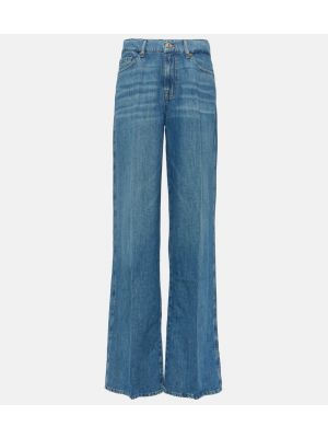 High waist jeans ausgestellt 7 For All Mankind blau