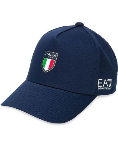 Brodert cap Ea7 Emporio Armani blå