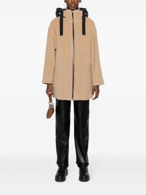 Kabát na zip s kapucí Herno béžový