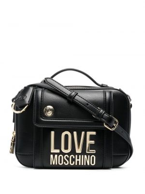 Lær veske Love Moschino svart